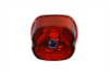 Wyatt Gatling #12-0402F - Tail Lamp Lens Laydown Style Red with Blue Dot