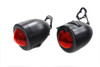 Wyatt Gatling #20-6524MB - Black Replica Red Bullet Marker Lamp Set