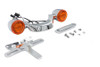 Wyatt Gatling - Chrome Bullet Rear Turn Signal Bar and License Plate