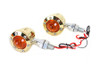Wyatt Gatling #L22-6833BRR - LED Bullet Turn Signal Set Brass with Amber Lens