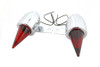 V-Twin - Torpedo Bullet Lamp Set Chrome with Brackets