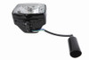 V-Twin #83097B - 12 Volt Chopper Rectangular Headlamp Black