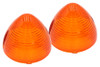 V-Twin #78952A - Bullistic Turn Signal Lenses Amber