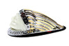 V-Twin #78658G - Indian Face Front Fender Lamp Gold and Chrome