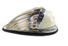 V-Twin #78659G - Skull Head Front Fender Lamp Gold and Chrome