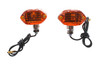 Wyatt Gatling #12-6038A - Chrome Snake Eye Marker Lamp Set Amber