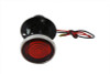Wyatt Gatling #L24-65E9 - Replica P&H 2 inch Round Tail Lamp with Bulb Black