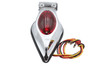 Wyatt Gatling #20-6580 - Chrome Teardrop Bulb Tail Lamp Assembly with Red Lens