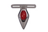 Wyatt Gatling #20-6580RLED - Chrome Teardrop LED Tail Lamp Assembly with Red Lens