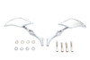 Wyatt Gatling #76254 L+R - Chrome Diamond Mirror Set with Billet Diamond Stems