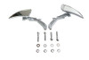 Wyatt Gatling #76303B4 - Chrome Teardrop Mirror Set with Billet Skull Stems