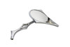 Wyatt Gatling #76307B3 - Chrome Spike Oval Mirror with Billet Twisted Stem