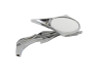 Wyatt Gatling #76309B3 - Chrome Spike Oval Mirror with Billet Flame Stem