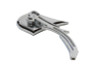 Wyatt Gatling #76306B3 - Chrome Spike Oval Mirror with Billet Skull Stem