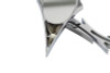 Wyatt Gatling #76306B3 - Chrome Spike Oval Mirror with Billet Skull Stem