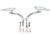 Wyatt Gatling #76433B4 - Chrome Crescent Mirror Set with Billet Spear Stems