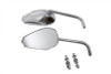 Wyatt Gatling #AS27 - Chrome Teardrop Mirror Set with Round Stems