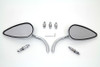 Wyatt Gatling - Teardrop Mirror Set with Billet Long Stems Chrome