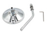 Wyatt Gatling #72272 - Chrome 4 inch Round Mirror with Stud Stems