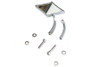 Wyatt Gatling #76024 - Diamond Mirror with Billet Stem Chrome