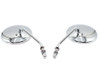 Wyatt Gatling - 4-1/2 inch Round Mirror Set with Round Stock Stems Chrome