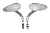 Wyatt Gatling - Bullet Mirror Set with Billet Sculpted Stems Chrome