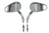 Wyatt Gatling - Bullet Mirror Set with Billet Sculpted Stems Chrome