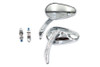 Wyatt Gatling - Bullet Mirror Set with Billet Sculpted Stems Chrome