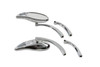 Wyatt Gatling #76089 - Teardrop Mirror Set with Solid Billet Stems Chrome