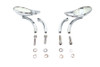 Wyatt Gatling #76089 - Teardrop Mirror Set with Solid Billet Stems Chrome