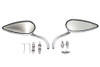 Wyatt Gatling - Teardrop Mirror Set with Billet Long Stems Chrome