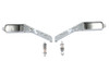 Wyatt Gatling #60-6201 - Rectangle Ball Milled Mirror Set with Billet Stems