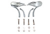 Wyatt Gatling #76466B4 - Fireball Mirror Set with Billet Curved Stems Chrome