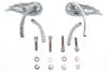 Wyatt Gatling #76466B4 - Fireball Mirror Set with Billet Curved Stems Chrome