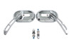 Wyatt Gatling #60-6232 - Oblong Mirror Set Chrome Billet