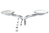 Wyatt Gatling - Druid Mirror Set Oval Flame Style with Billet Stem