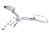 Wyatt Gatling - Druid Mirror Set Oval Flame Style with Billet Stem