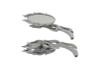 Wyatt Gatling #76807B4 - Fireball Mirror Set with Flame Stems Chrome