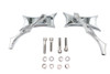 Wyatt Gatling #76546B4 - Oblique Mirror Set Billet Chrome