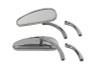 Wyatt Gatling #76538B4 - Deco Mirror Set Billet Chrome