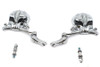 Wyatt Gatling #M60-6355 - Skull Mirror Set with Bone Stem