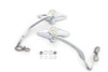 Wyatt Gatling #77060A - Diamond Shape Mirror Set with Billet Stems