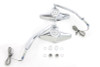Wyatt Gatling #77060A - Diamond Shape Mirror Set with Billet Stems