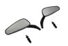 Wyatt Gatling #M60-6389GB - Gloss Black Tribal Teardrop Mirrors with Billet Stems