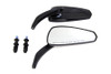 Wyatt Gatling #M60-6389GB - Gloss Black Tribal Teardrop Mirrors with Billet Stems