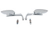 Wyatt Gatling #M60-6343C - Teardrop Apache Style Mirror Set Billet Chrome