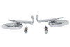 Wyatt Gatling #M60-6343C - Teardrop Apache Style Mirror Set Billet Chrome