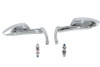 Wyatt Gatling #M60-6343C - Teardrop Apache Style Mirror Set Billet Chrome