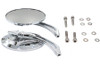 Wyatt Gatling #77004B4 - Oval Mirror Set with Billet Spear Stem