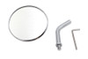 Wyatt Gatling #78960C - 3 inch Round Mini Mirror Top Triple Tree Mount Chrome